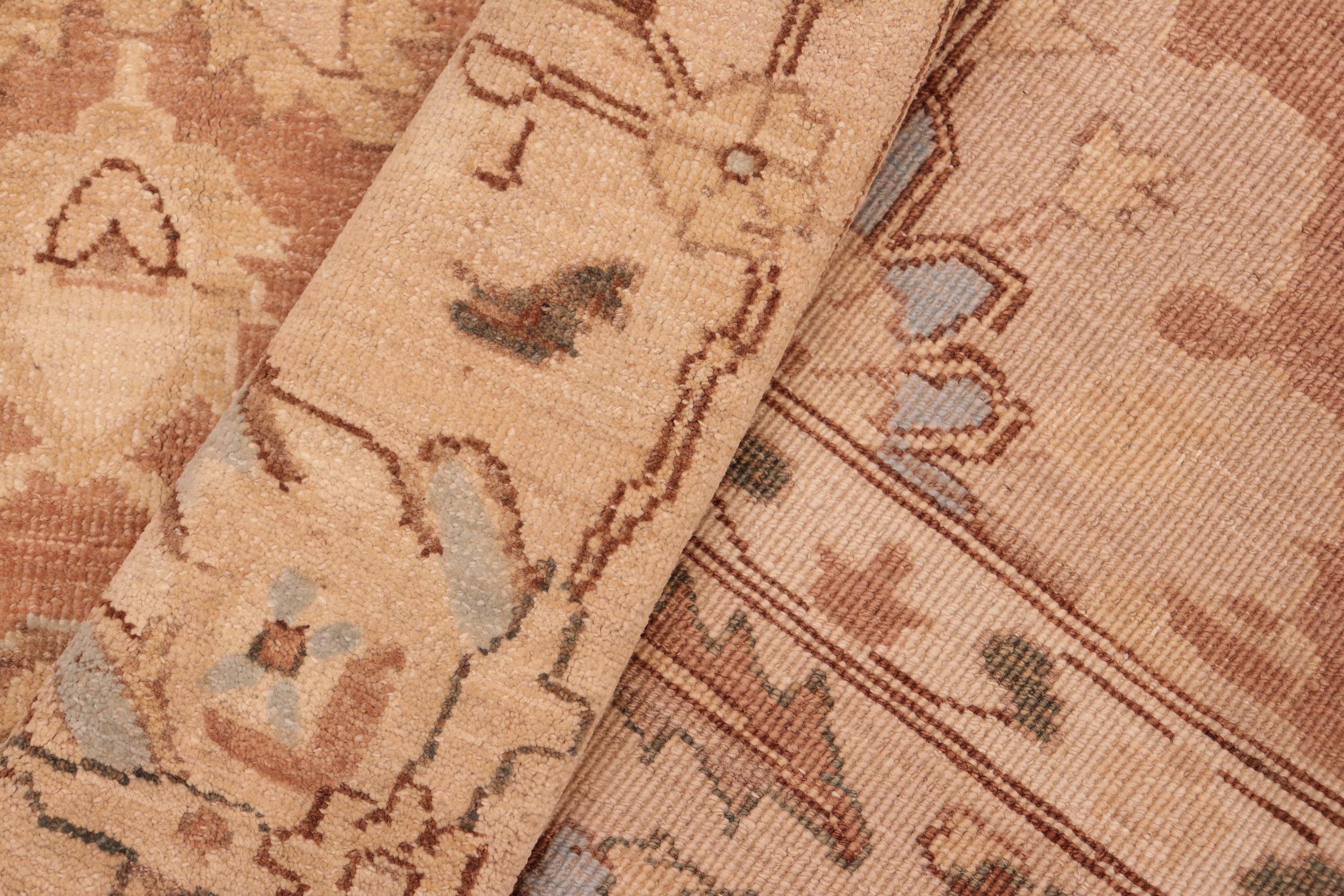 handmade Traditional Kafkaz Brown Tan Hand Knotted RECTANGLE 100% WOOL area rug 8x10