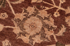 handmade Traditional Kafkaz Brown Tan Hand Knotted RECTANGLE 100% WOOL area rug 8X10