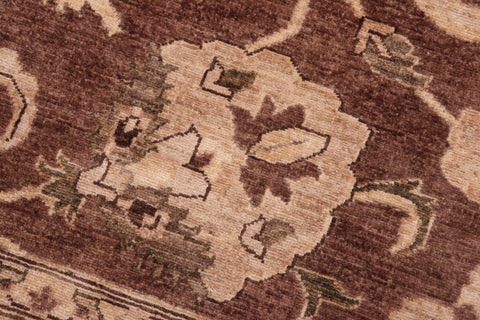 handmade Traditional Kafkaz Brown Tan Hand Knotted RECTANGLE 100% WOOL area rug 8x10