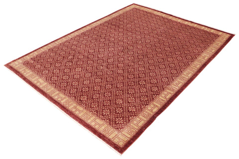 handmade Transitional Kafkaz Red Lt. Gold Hand Knotted RECTANGLE 100% WOOL area rug 9' x 12'