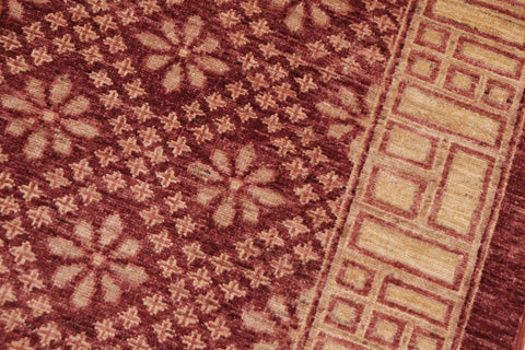 handmade Transitional Kafkaz Red Lt. Gold Hand Knotted RECTANGLE 100% WOOL area rug 9' x 12'