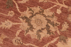 handmade Traditional Kafkaz Brown Tan Hand Knotted RECTANGLE 100% WOOL area rug 8X10