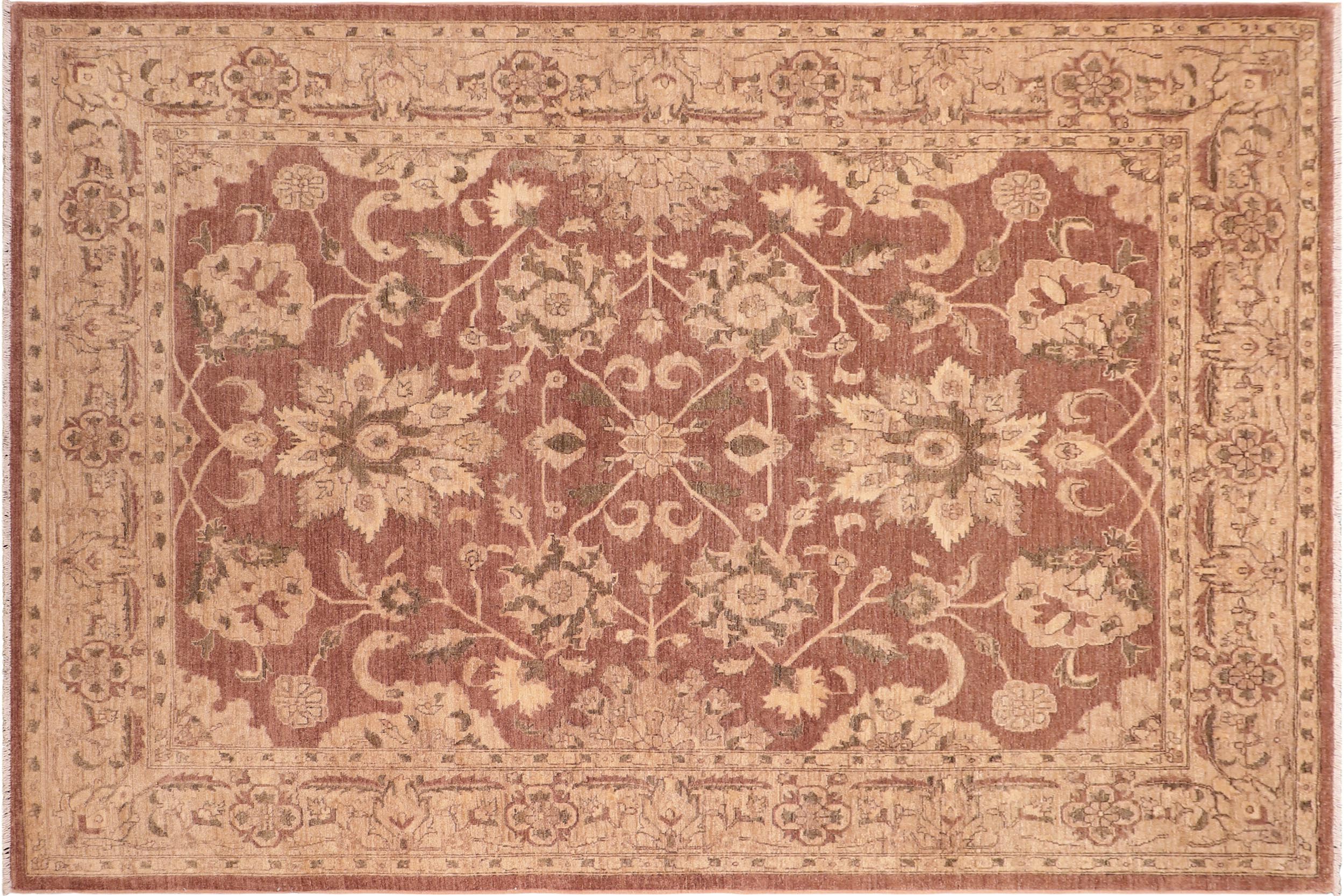 handmade Traditional Kafkaz Brown Tan Hand Knotted RECTANGLE 100% WOOL area rug 8x10