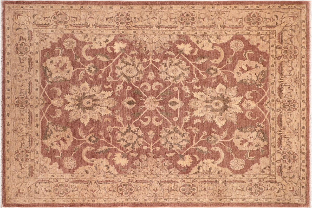 handmade Traditional Kafkaz Brown Tan Hand Knotted RECTANGLE 100% WOOL area rug 8x10