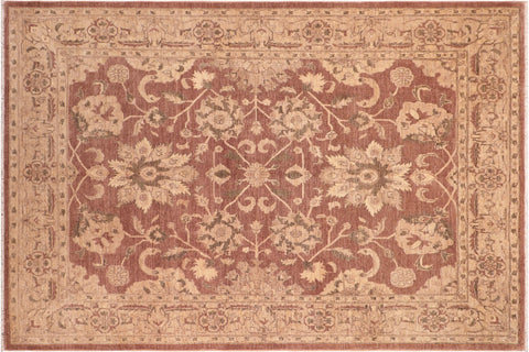 handmade Traditional Kafkaz Brown Tan Hand Knotted RECTANGLE 100% WOOL area rug 8x10