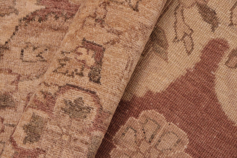 handmade Traditional Kafkaz Brown Tan Hand Knotted RECTANGLE 100% WOOL area rug 8x10
