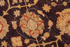 handmade Traditional Kafkaz Purple Lt. Tan Hand Knotted RECTANGLE 100% WOOL area rug 9X12