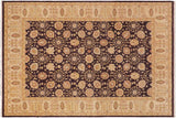 Oriental Ziegler Gregory Purple/Tan Hand-Knotted Wool Rug - 9'1'' x 11'10''