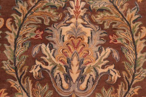 handmade Transitional Imran Brown Gold Hand Knotted RECTANGLE 100% WOOL area rug 8x11