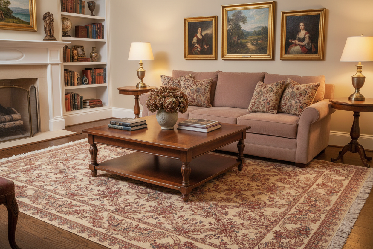 handmade Transitional Basan Beige Brown Hand Knotted RECTANGLE 100% WOOL area rug 8x10
