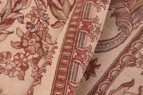 handmade Transitional Basan Beige Brown Hand Knotted RECTANGLE 100% WOOL area rug 8x10