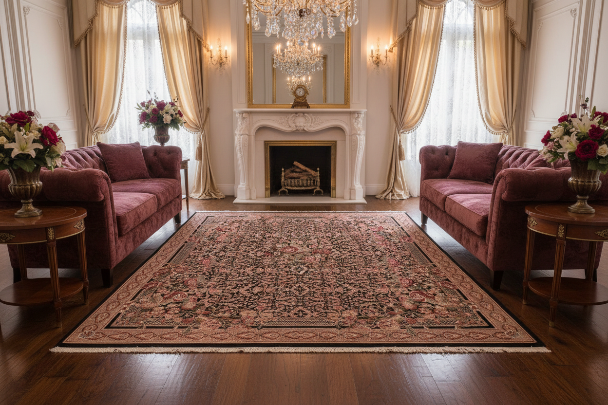 handmade Traditional Rasmi Romal Black Brown Hand Knotted RECTANGLE 100% WOOL area rug 8x11