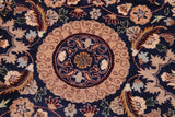 Semi-Antique Tabriz Cherilyn Blue/Aubergine Wool Rug - 9'0'' x 11'11''