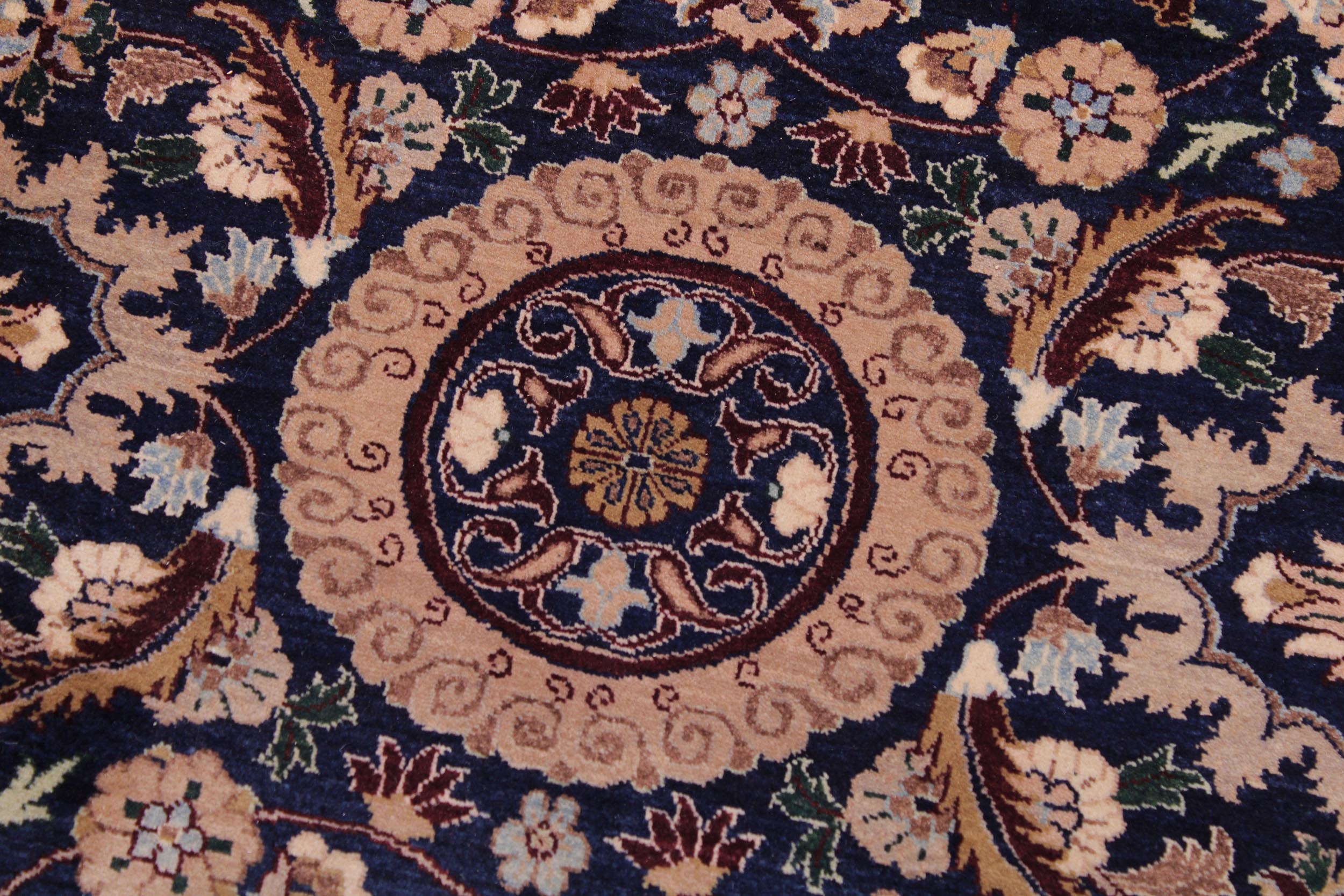 handmade Transitional Tabriz Blue Aubergine Hand Knotted RECTANGLE 100% WOOL area rug 9 x 12