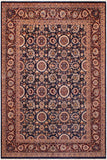 Semi-Antique Tabriz Cherilyn Blue/Aubergine Wool Rug - 9'0'' x 11'11''