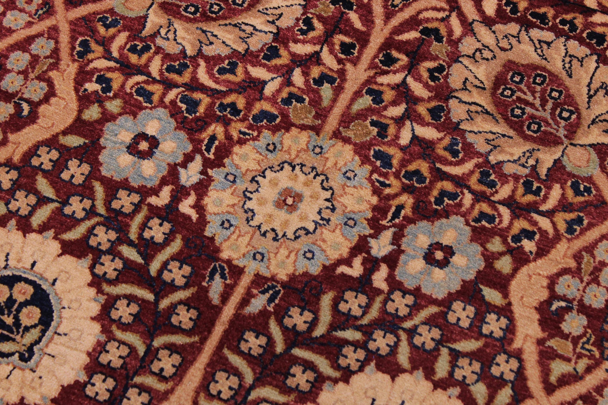 handmade Transitional Tabriz Drk. Red Drk. Red Hand Knotted RECTANGLE 100% WOOL area rug 9x13