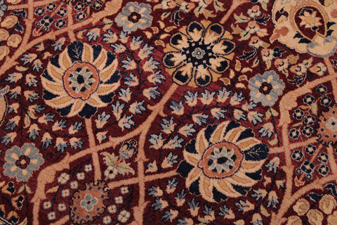 handmade Transitional Tabriz Drk. Red Drk. Red Hand Knotted RECTANGLE 100% WOOL area rug 9x13