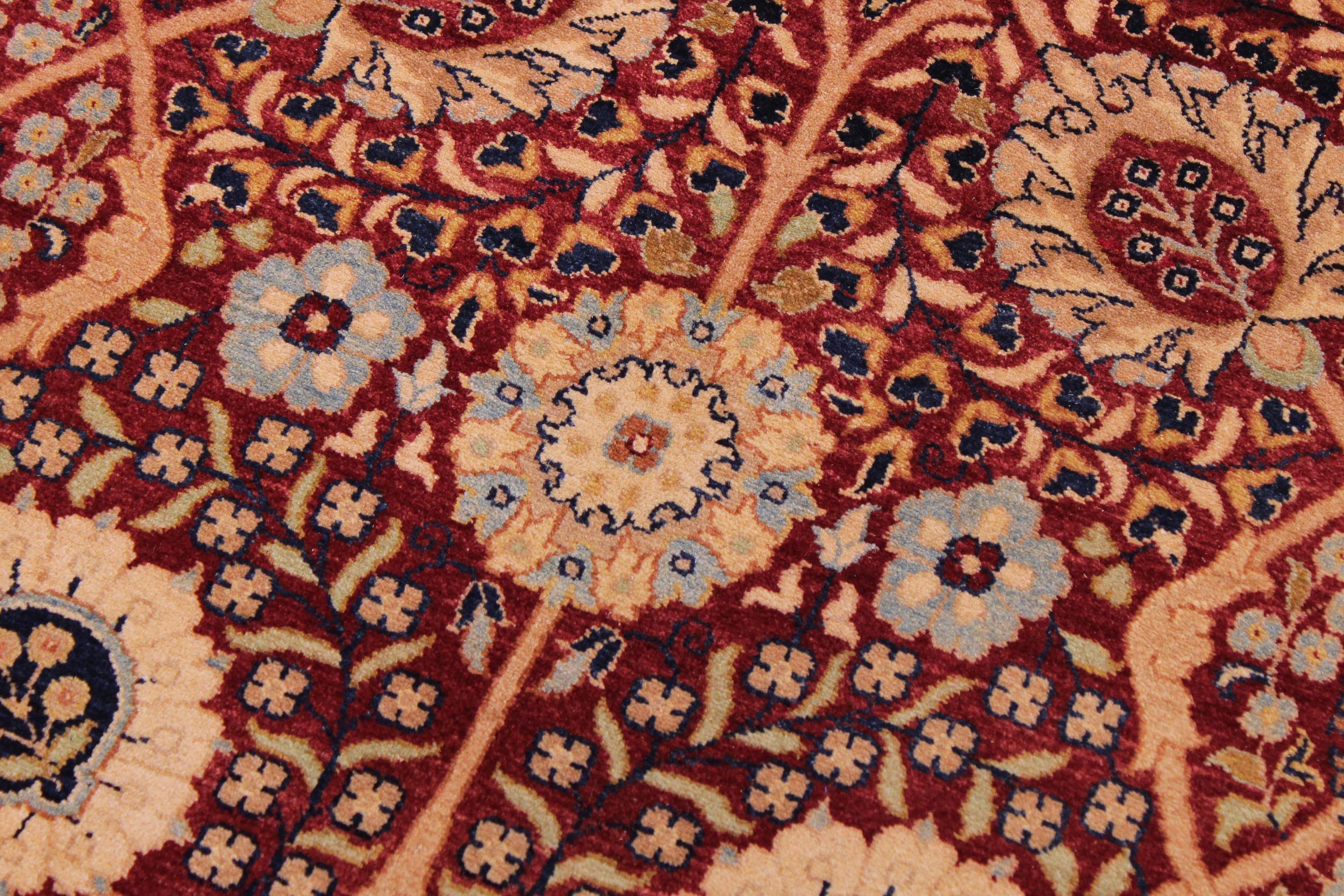 handmade Transitional Tabriz Drk. Red Drk. Red Hand Knotted RECTANGLE 100% WOOL area rug 9 x 13