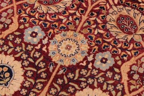 handmade Transitional Tabriz Drk. Red Drk. Red Hand Knotted RECTANGLE 100% WOOL area rug 9 x 13