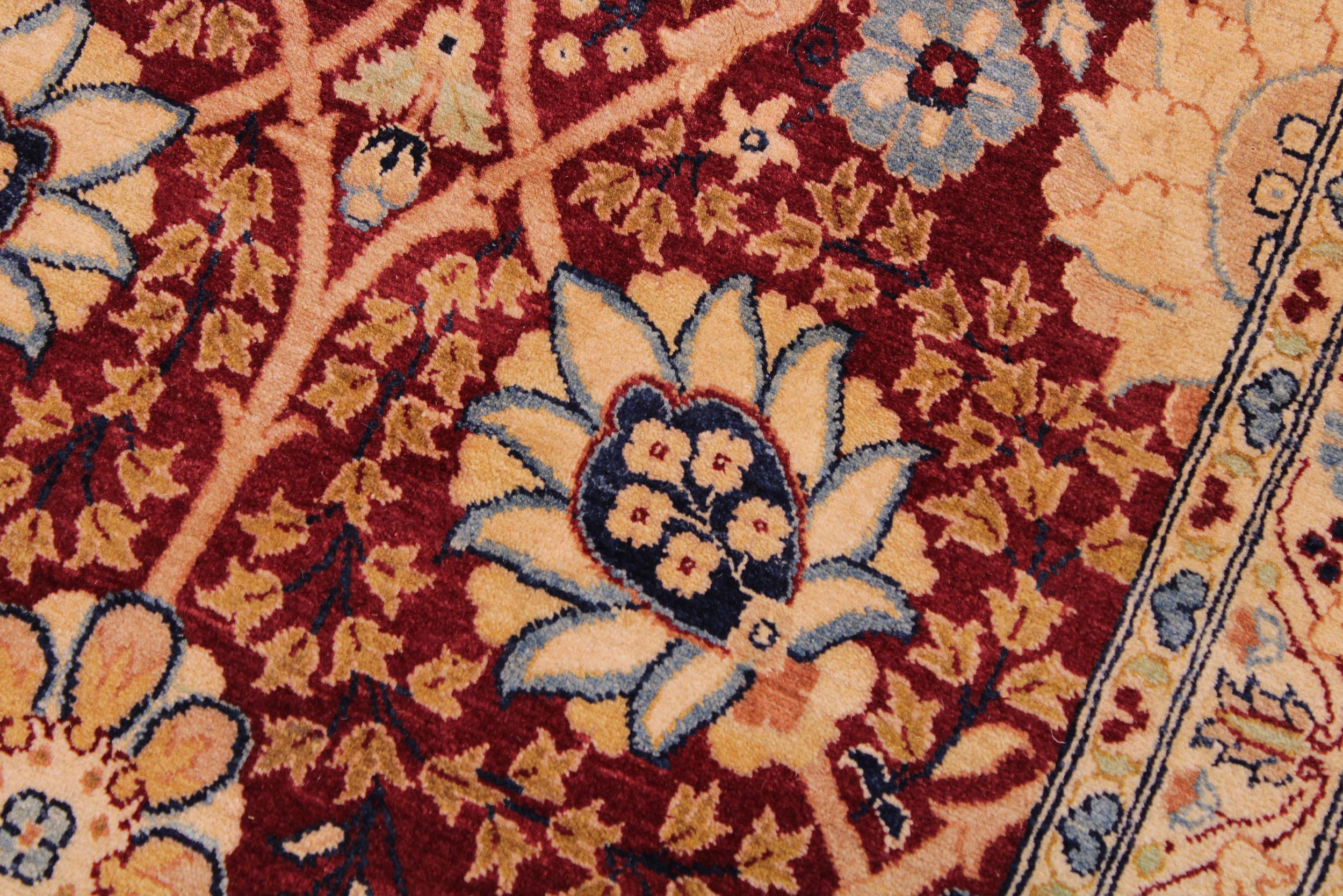 handmade Transitional Tabriz Drk. Red Drk. Red Hand Knotted RECTANGLE 100% WOOL area rug 9 x 13