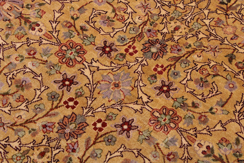 handmade Traditional Lahore Gold Drk. Red Hand Knotted RECTANGLE 100% WOOL area rug 9 x 12