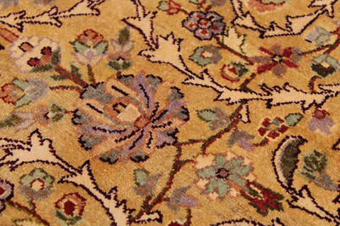 Vintage Lahore Armandin Gold/Drk. Red Wool Rug - 9'1''X11'8''