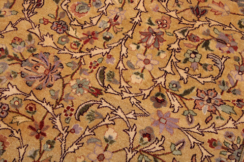 handmade Traditional Lahore Gold Drk. Red Hand Knotted RECTANGLE 100% WOOL area rug 9 x 12