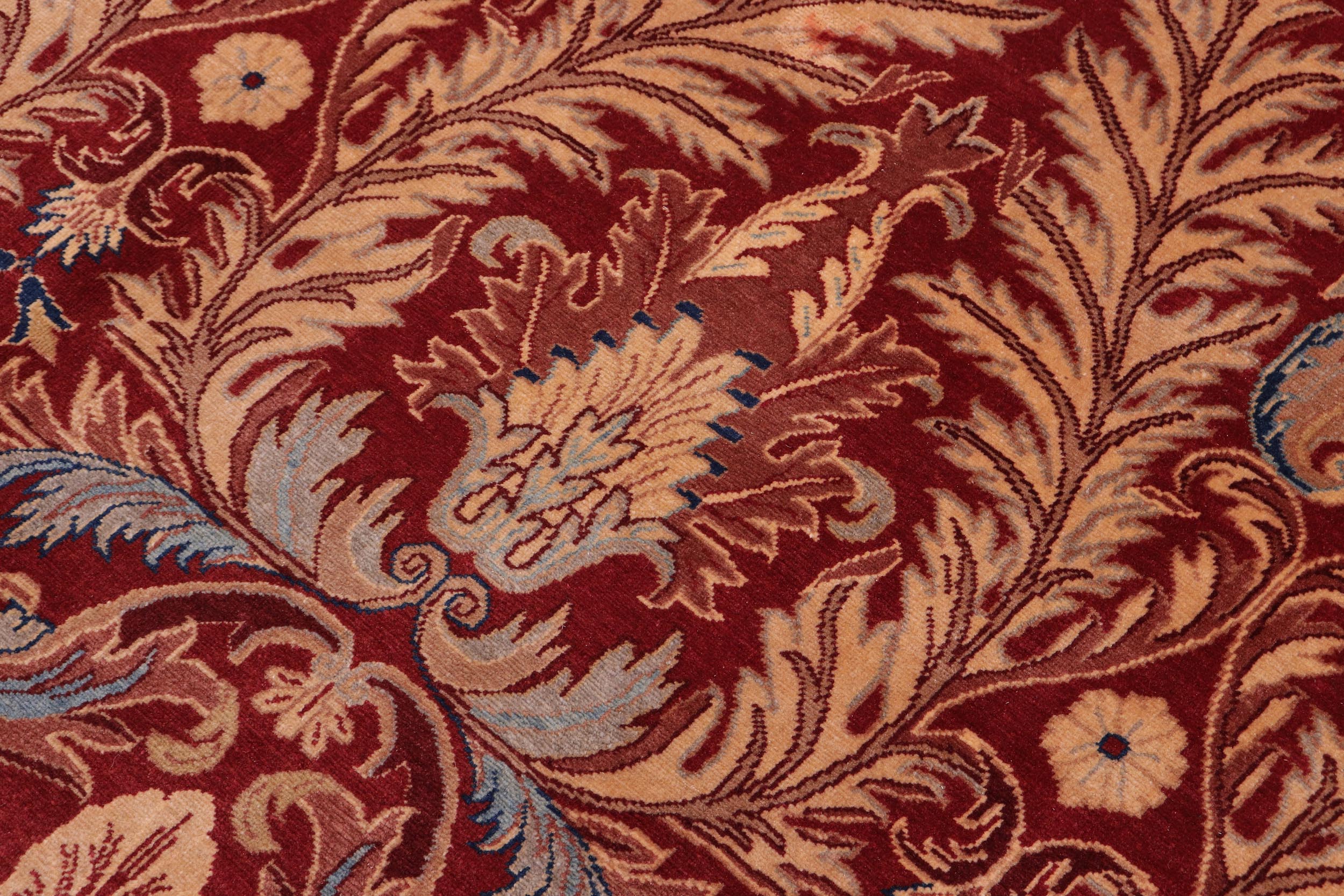 handmade Transitional Lahore Rust Rust Hand Knotted RECTANGLE 100% WOOL area rug 10' x 14'