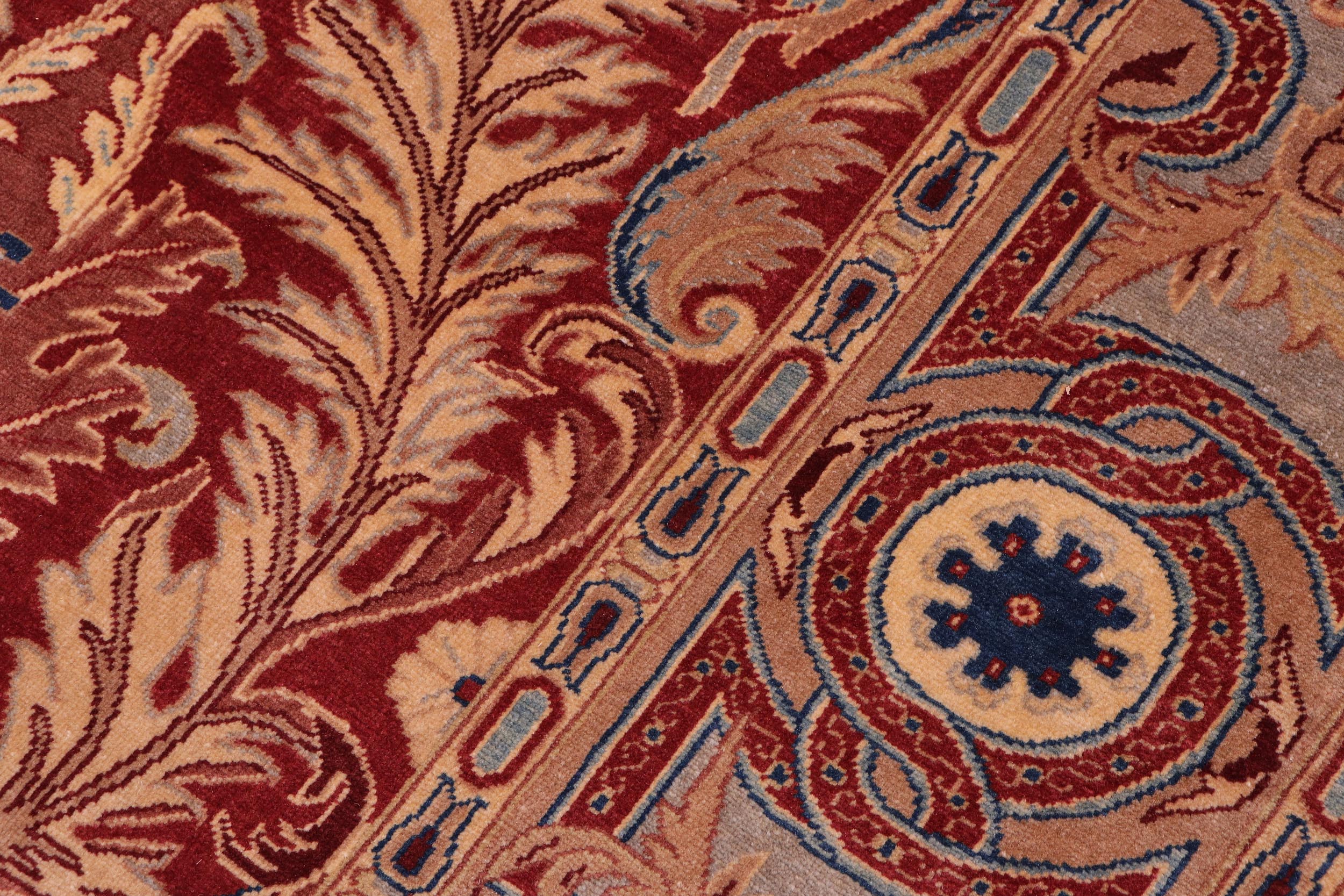 handmade Transitional Lahore Rust Rust Hand Knotted RECTANGLE 100% WOOL area rug 10' x 14'