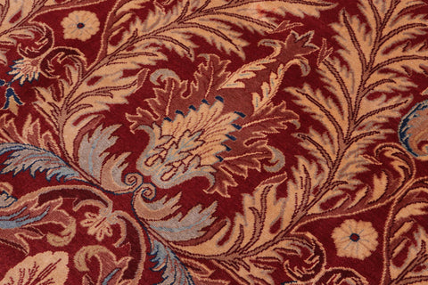 handmade Transitional Lahore Rust Rust Hand Knotted RECTANGLE 100% WOOL area rug 10' x 14'