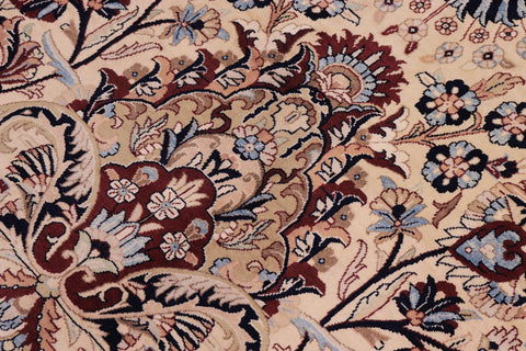 handmade Traditional  Ivory Red Hand Knotted RECTANGLE 100% WOOL area rug 10x14