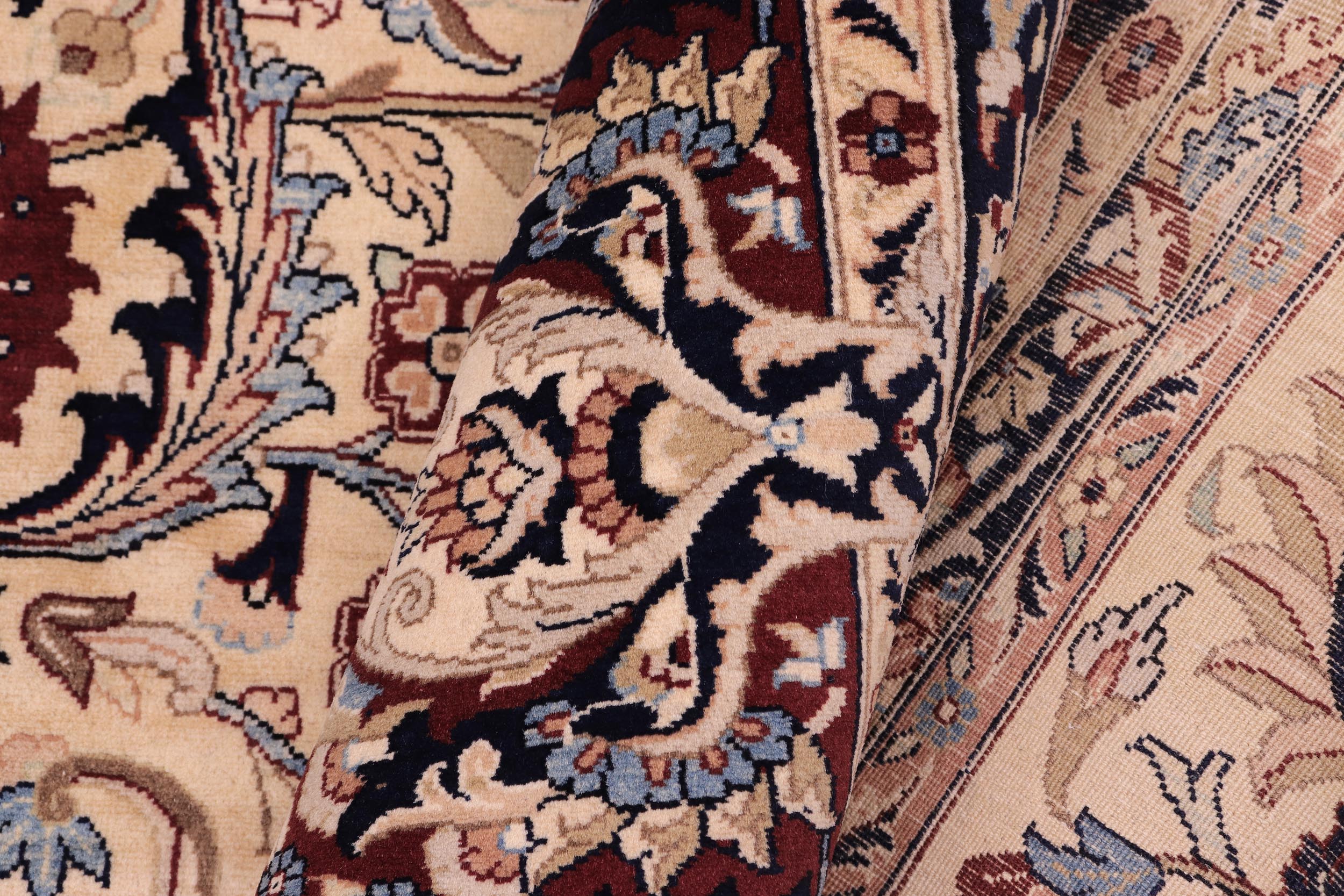 handmade Traditional  Ivory Red Hand Knotted RECTANGLE 100% WOOL area rug 10x14