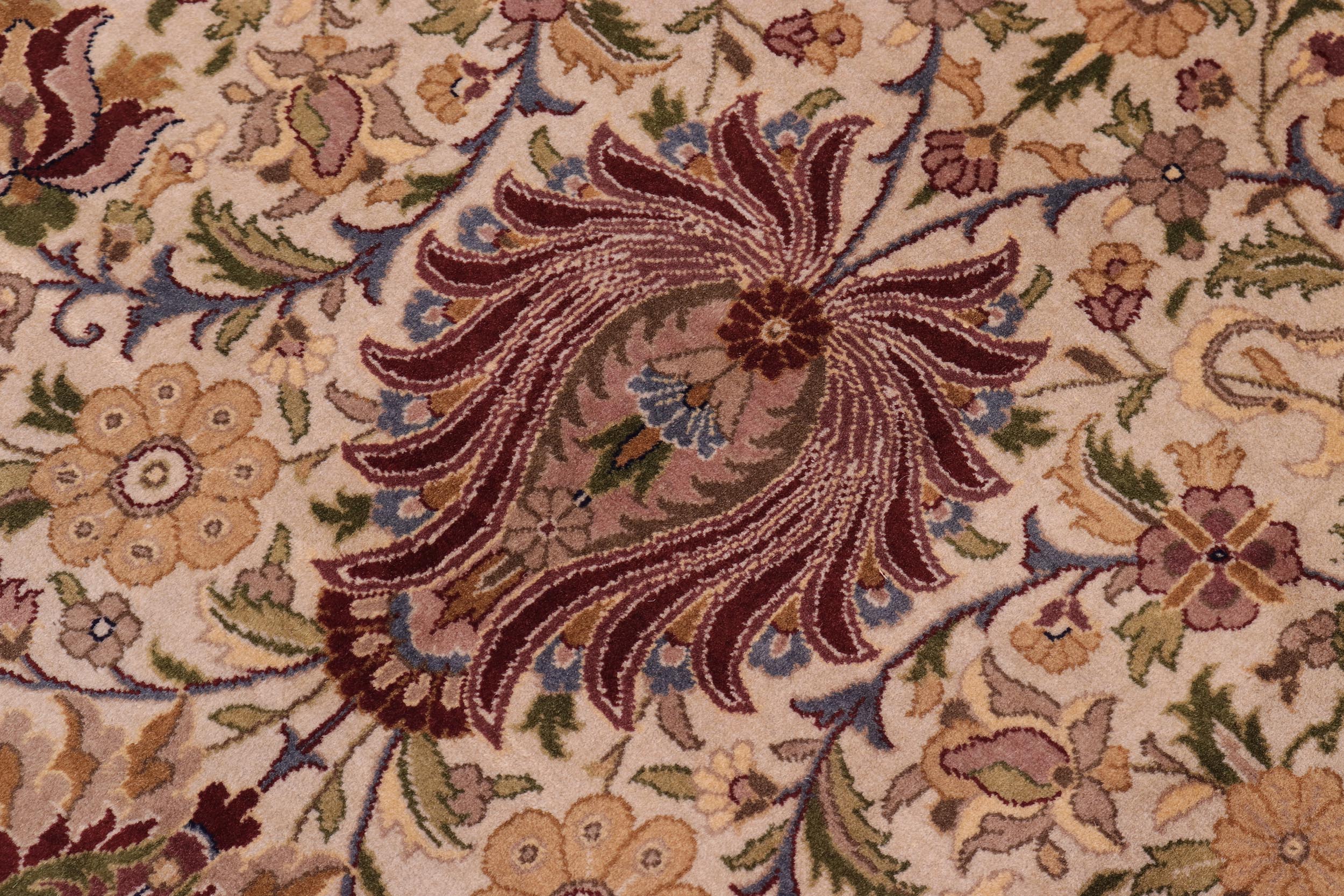 handmade Transitional Darwaish Tan Drk. Red Hand Knotted RECTANGLE 100% WOOL area rug 10x14