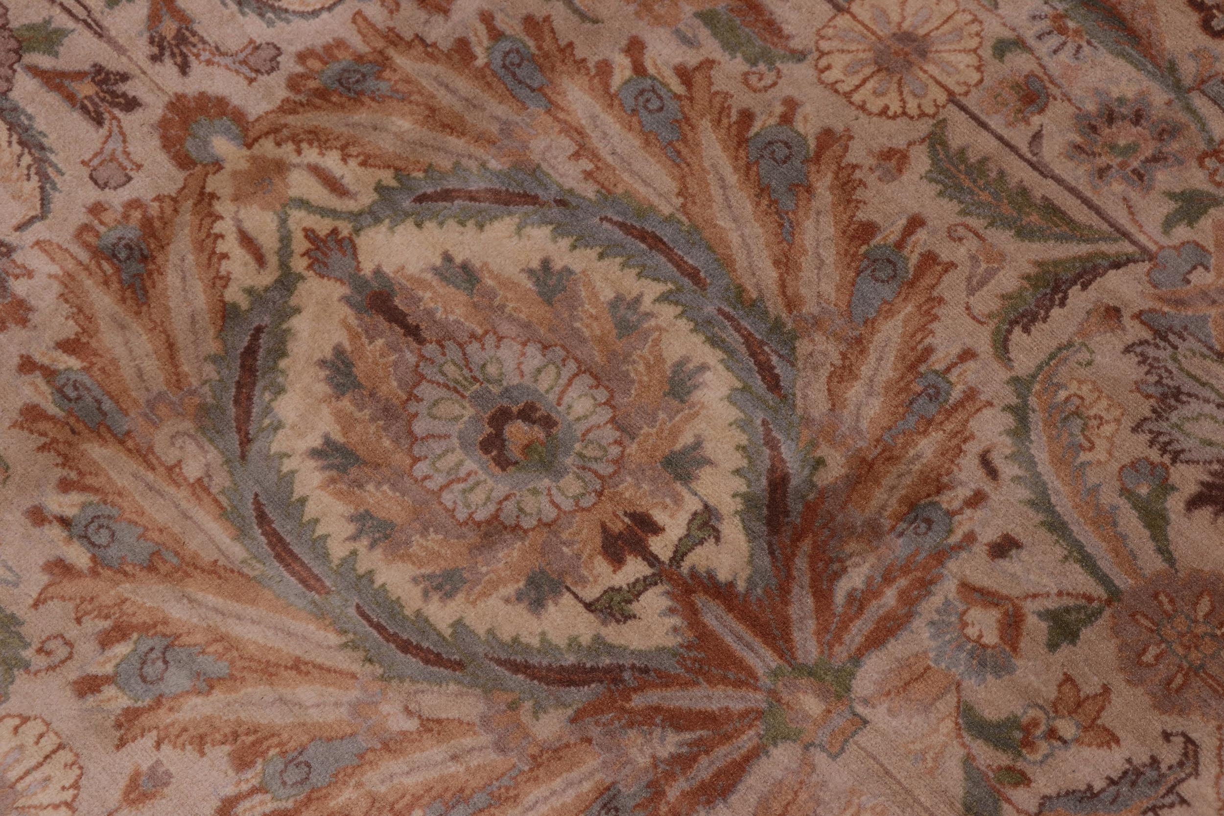 handmade Traditional  Tan Gold Hand Knotted RECTANGLE 100% WOOL area rug 10x15