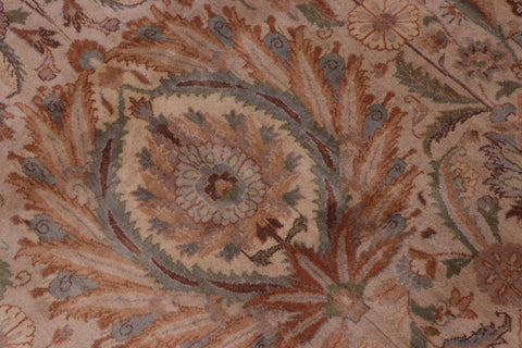 handmade Traditional  Tan Gold Hand Knotted RECTANGLE 100% WOOL area rug 10x15