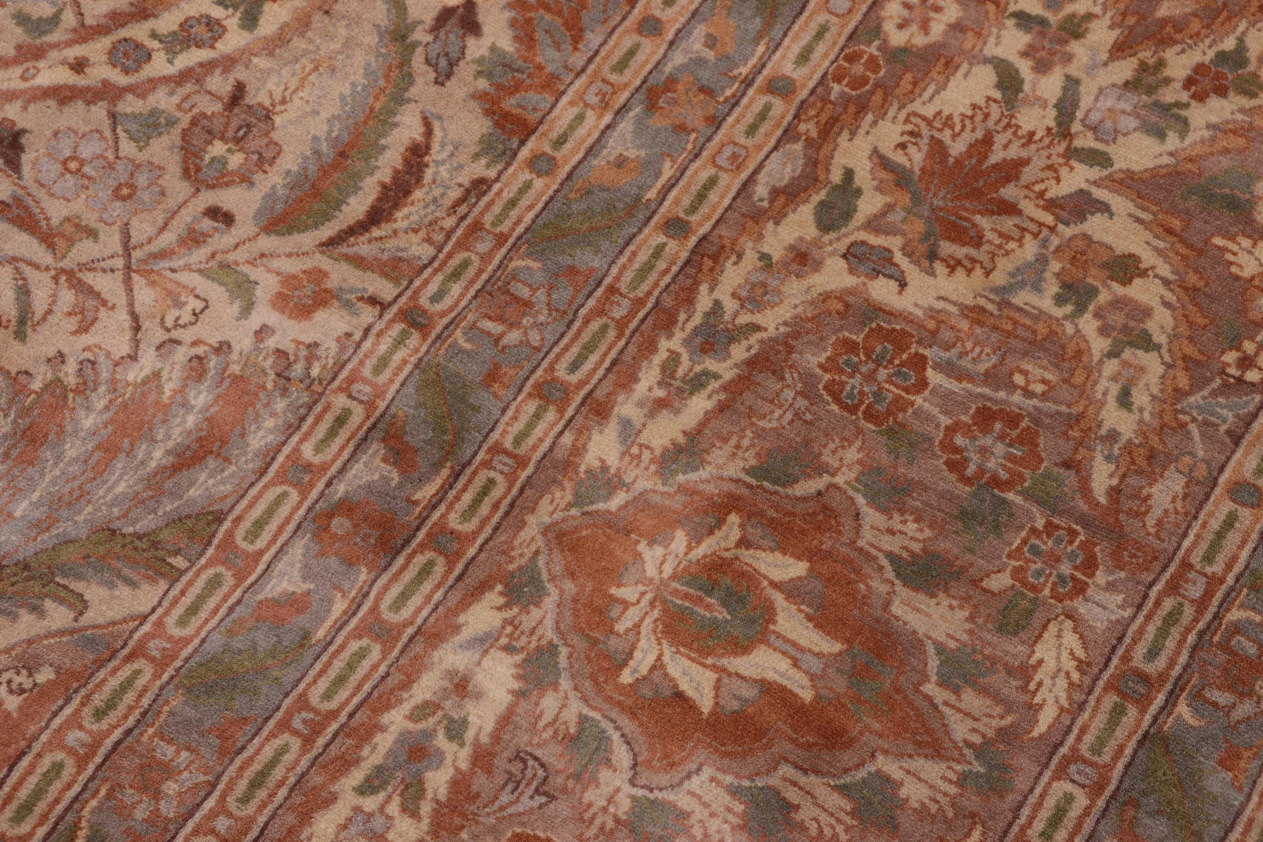 handmade Traditional  Tan Gold Hand Knotted RECTANGLE 100% WOOL area rug 10x15