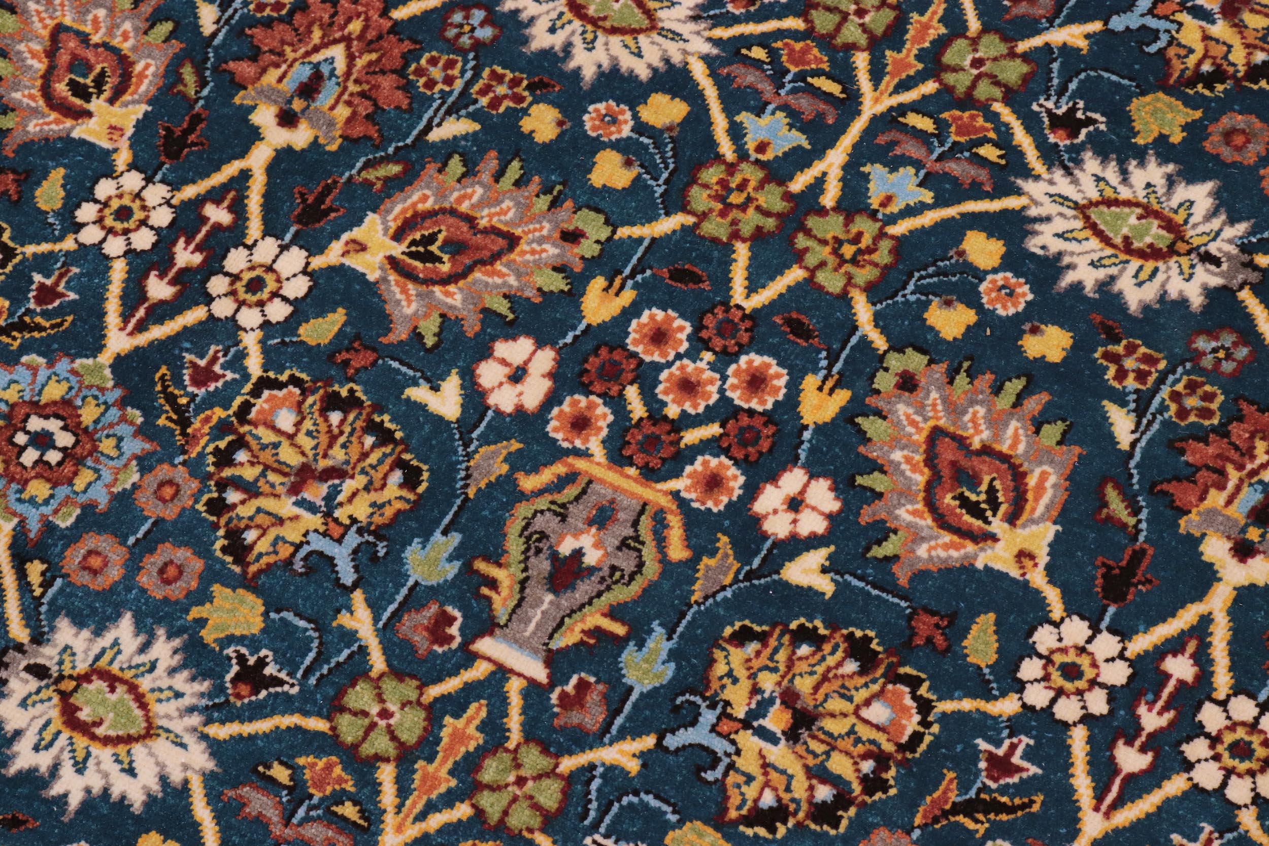 handmade Transitional Design Lt. Blue Ivory Hand Knotted RECTANGLE 100% WOOL area rug 10' x 14'