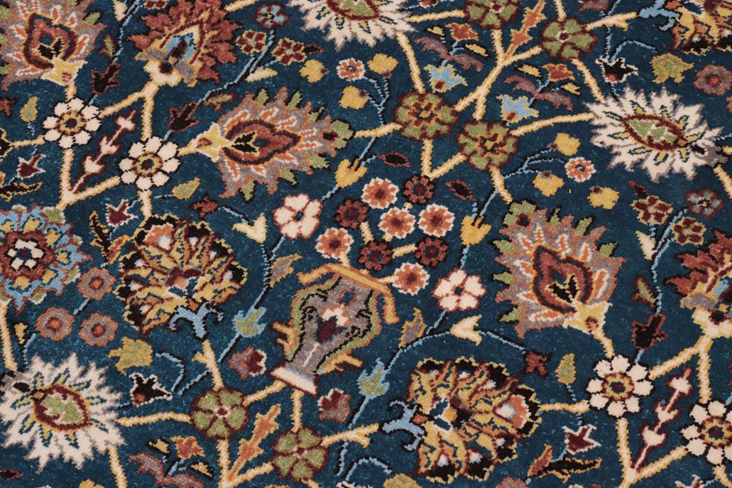 handmade Traditional Design Lt. Blue Ivory Hand Knotted RECTANGLE 100% WOOL area rug 10'X14'