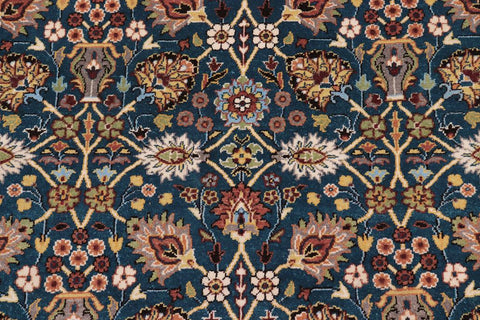 handmade Traditional Design Lt. Blue Ivory Hand Knotted RECTANGLE 100% WOOL area rug 10'X14'