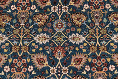 handmade Traditional Design Lt. Blue Ivory Hand Knotted RECTANGLE 100% WOOL area rug 10'X14'