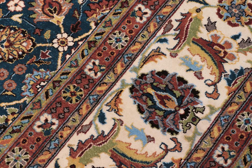 handmade Traditional Design Lt. Blue Ivory Hand Knotted RECTANGLE 100% WOOL area rug 10'X14'