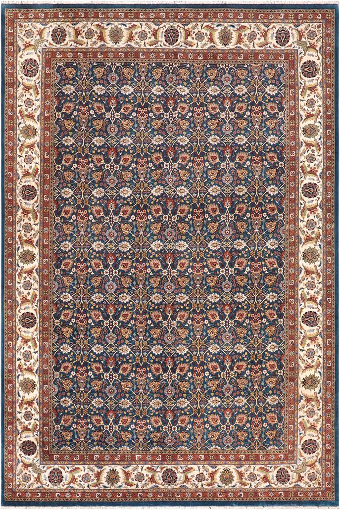 handmade Traditional Design Lt. Blue Ivory Hand Knotted RECTANGLE 100% WOOL area rug 10'X14'