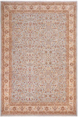 handmade Traditional  Lt. Blue Ivory Hand Knotted RECTANGLE 100% WOOL area rug 10'X14'