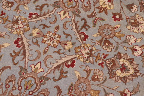 handmade Transitional  Lt. Blue Ivory Hand Knotted RECTANGLE 100% WOOL area rug 10' x 14'