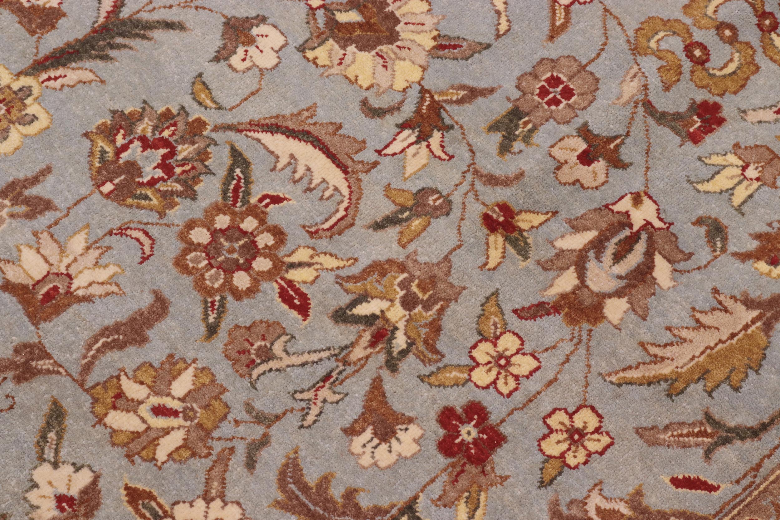 handmade Transitional  Lt. Blue Ivory Hand Knotted RECTANGLE 100% WOOL area rug 10' x 14'