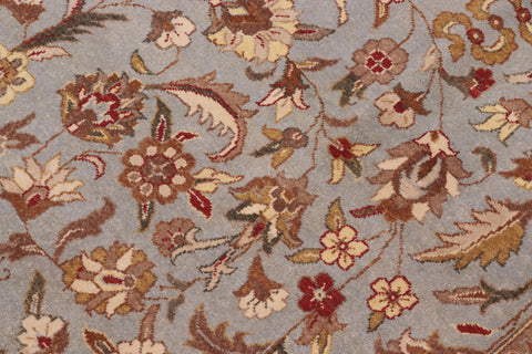 handmade Transitional  Lt. Blue Ivory Hand Knotted RECTANGLE 100% WOOL area rug 10' x 14'