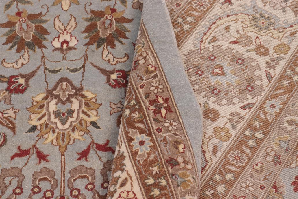 handmade Traditional  Lt. Blue Ivory Hand Knotted RECTANGLE 100% WOOL area rug 10'X14'