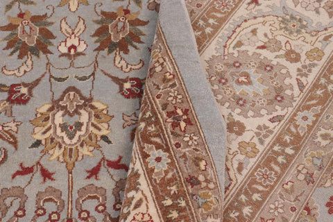 handmade Traditional  Lt. Blue Ivory Hand Knotted RECTANGLE 100% WOOL area rug 10'X14'