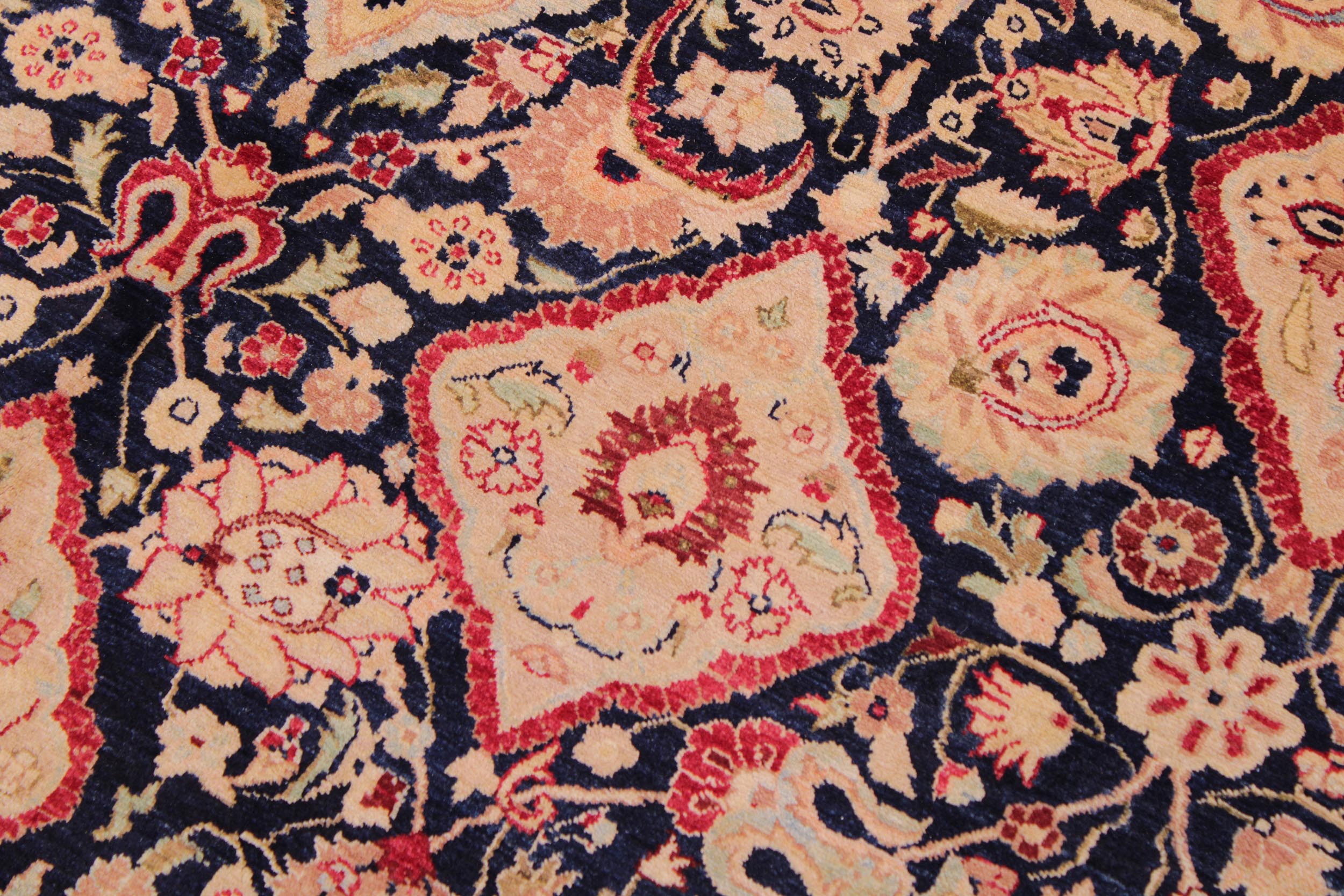 handmade Traditional Kirman Blue Red Hand Knotted RECTANGLE 100% WOOL area rug 9 x 12