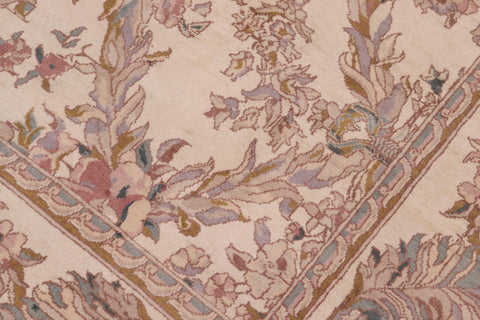 handmade Transitional Basan Ivory Pink Hand Knotted RECTANGLE 100% WOOL area rug 8x10